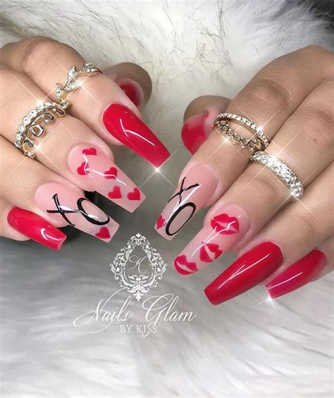 coffin nails valentines|coffin valentines nail designs 2020.